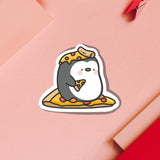 Cute Pizza Penguin Vinyl Sticker