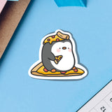Cute Pizza Penguin Vinyl Sticker