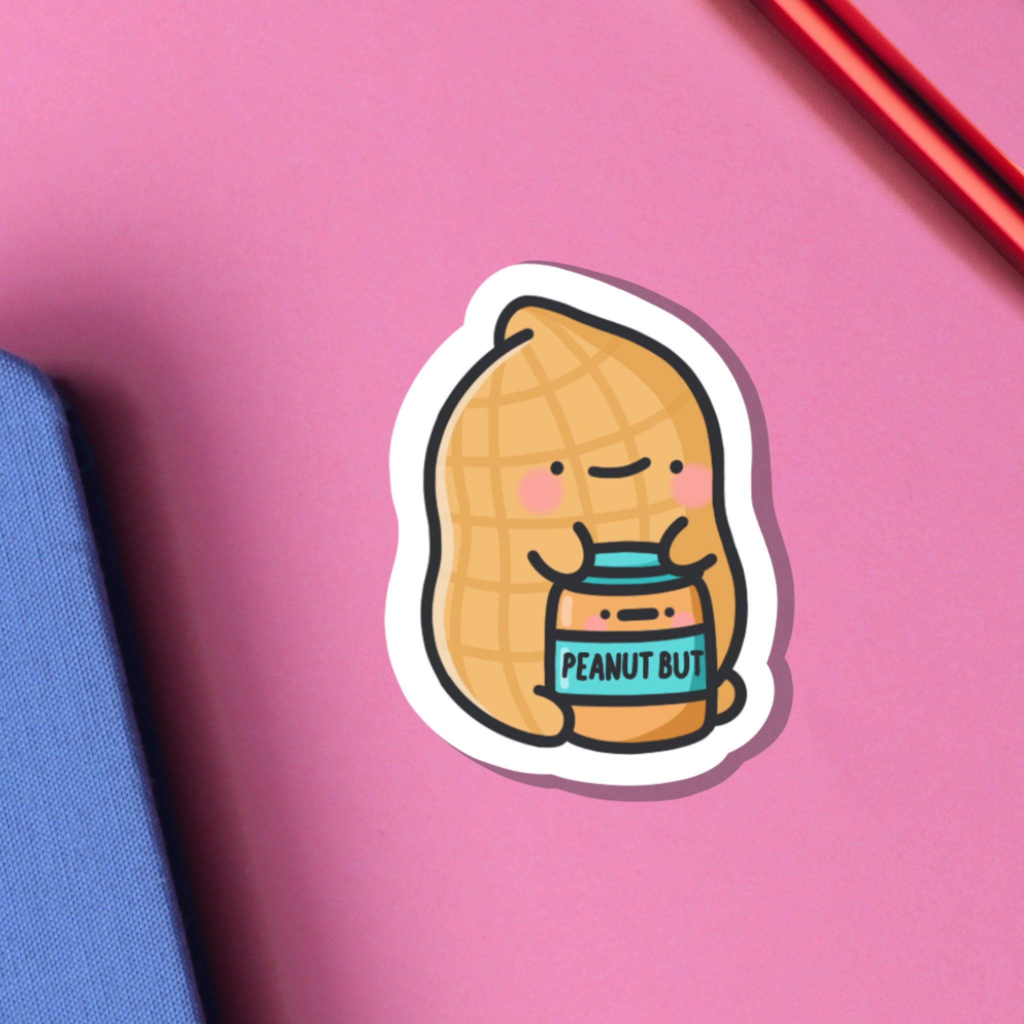 Cute peanut butter vinyl sticker