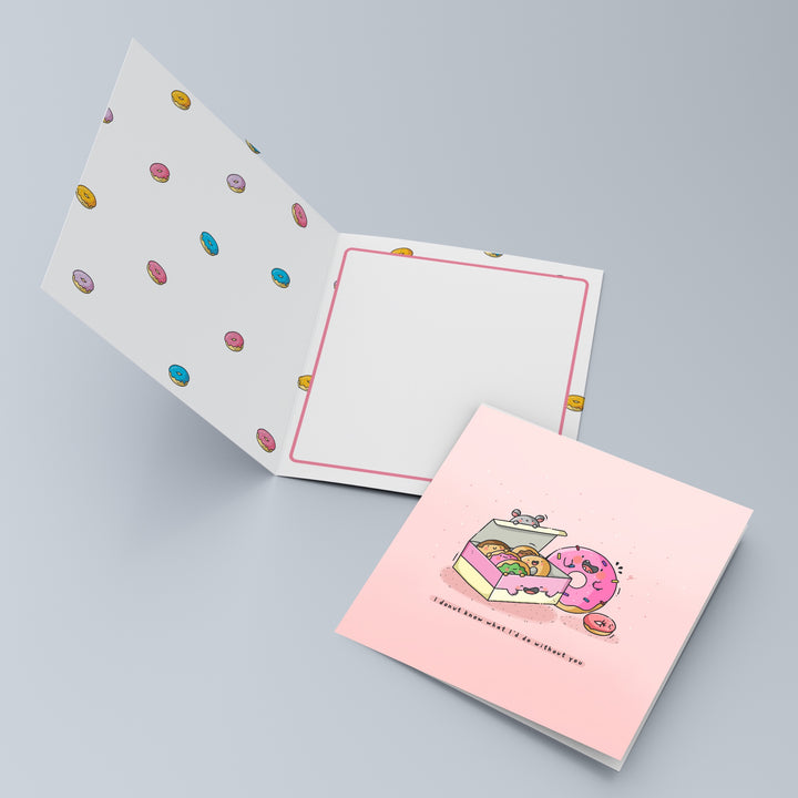 Donuts card inside design