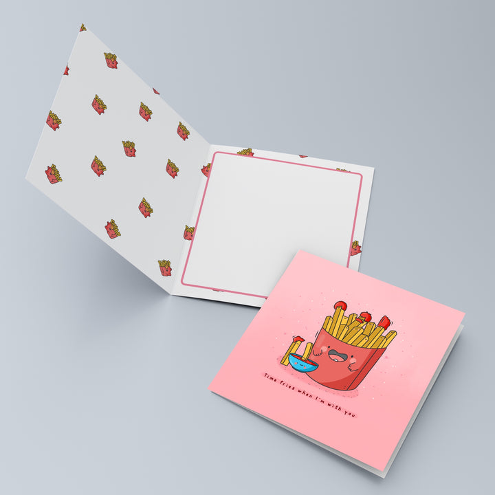 French fries card inside print