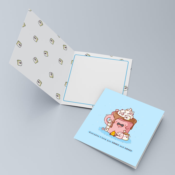 Marshmallow print inside card