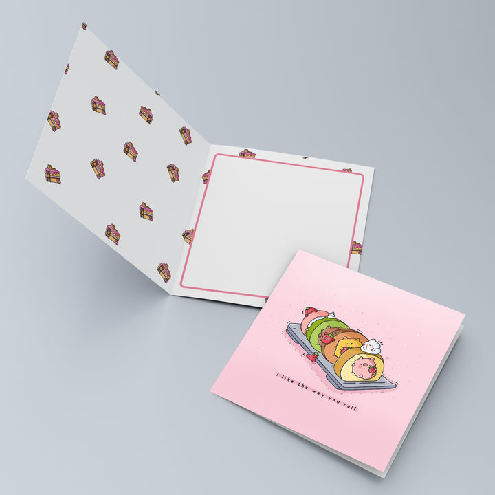 Cake print inside card