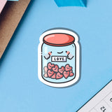 Love Jar Vinyl Sticker