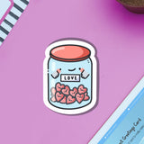 Love Jar Vinyl Sticker