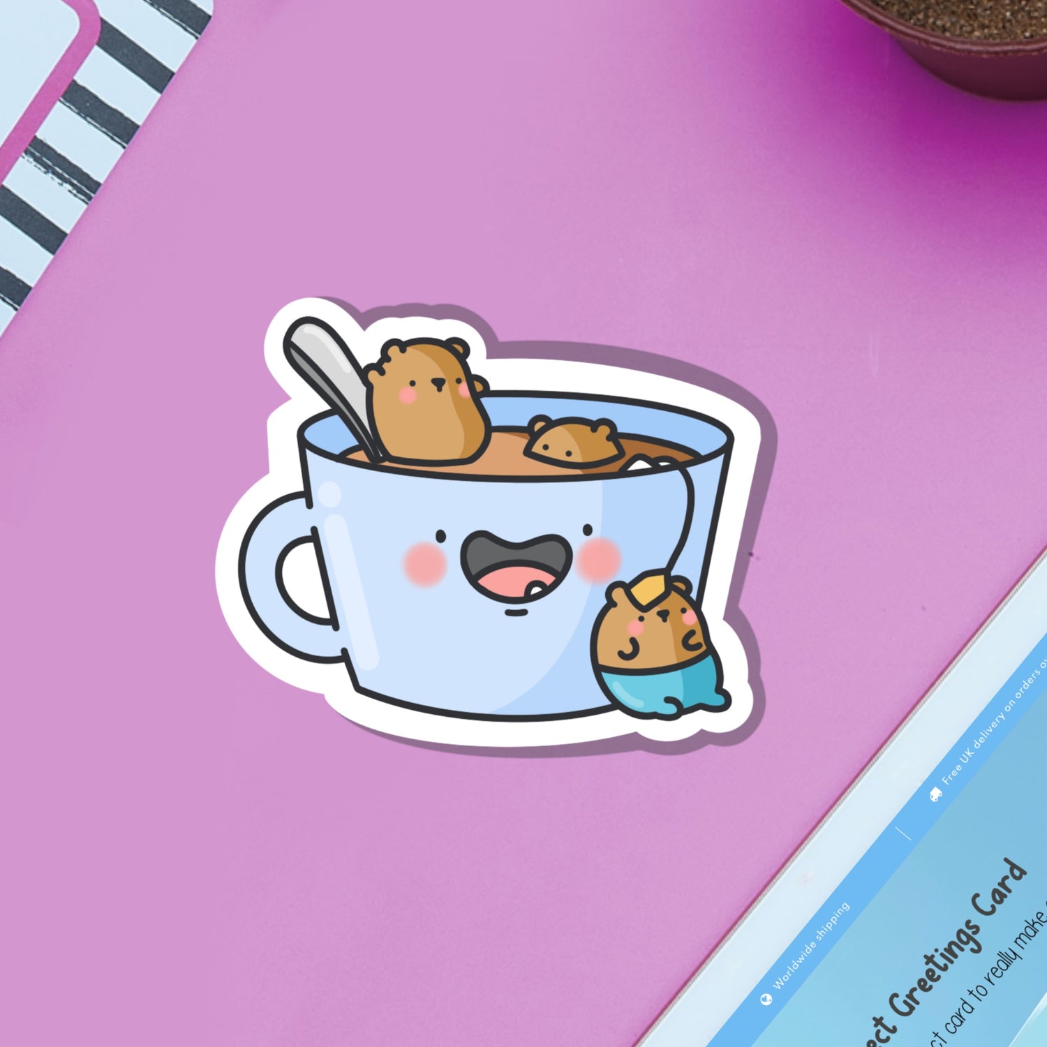 Tea Bears Vinyl Sticker
