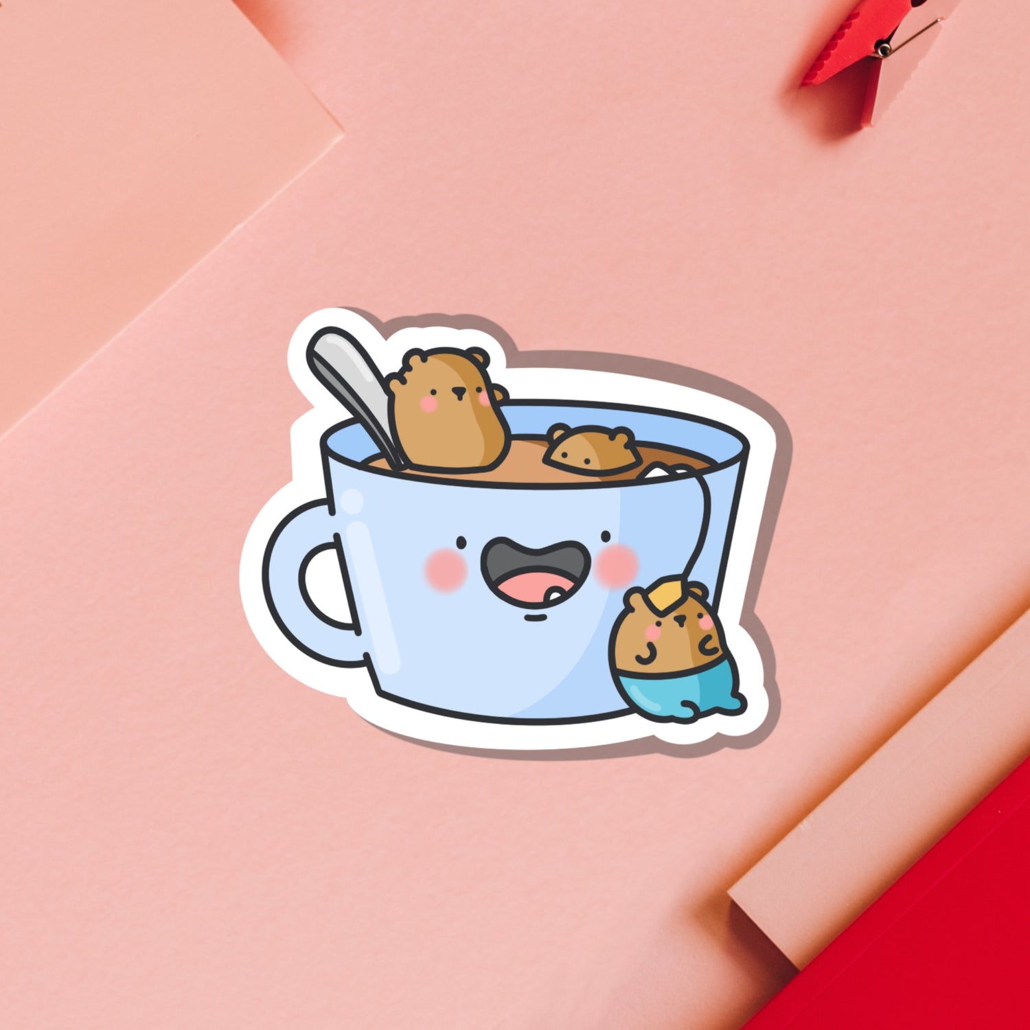 Tea Bears Vinyl Sticker