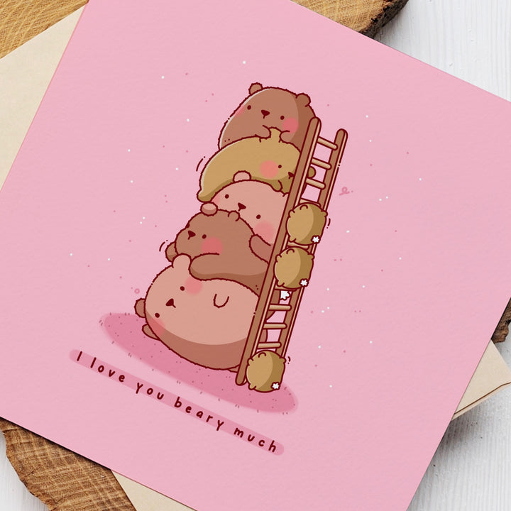 Bear stack card close up