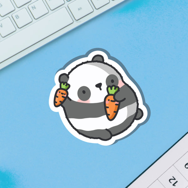 Panda Carrots Vinyl Sticker