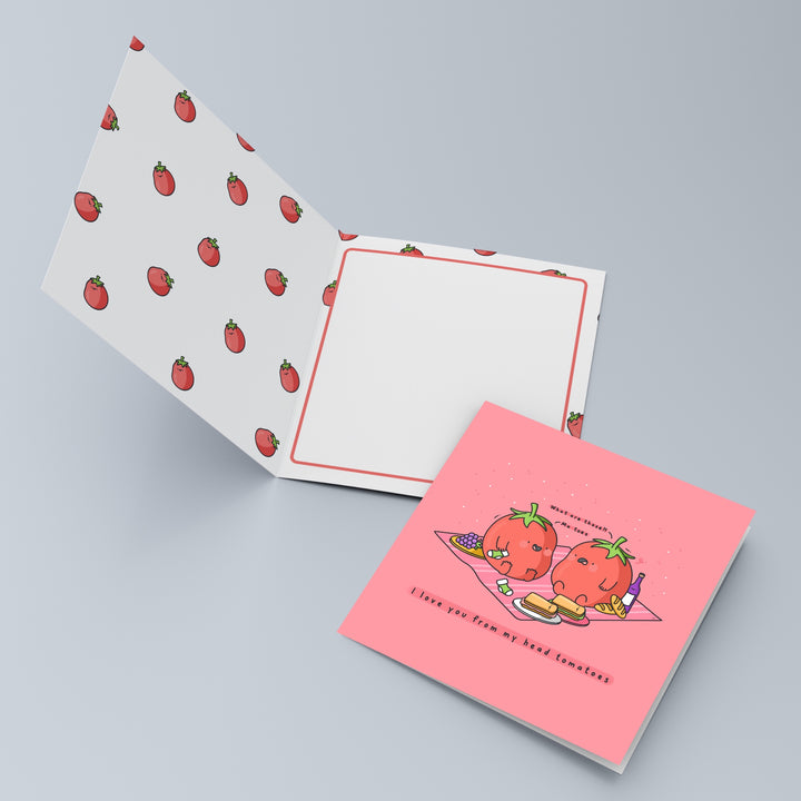 Tomato print inside card