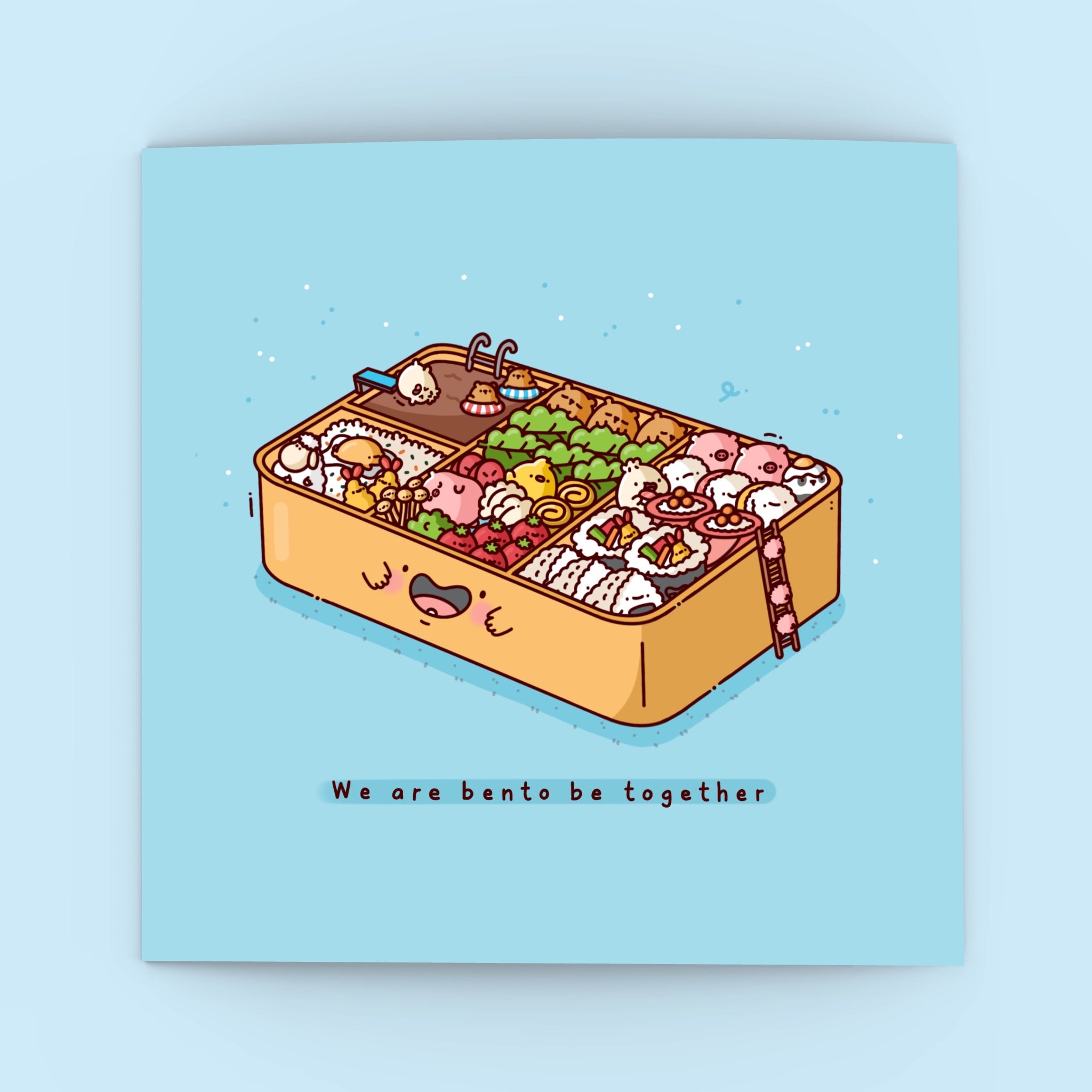 Bento Box Card Design Cute Bento Box Card | Cute Greeting Cards – ToastedInk