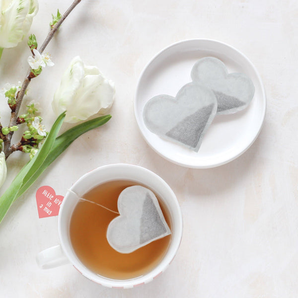 Heart shaped tea bags